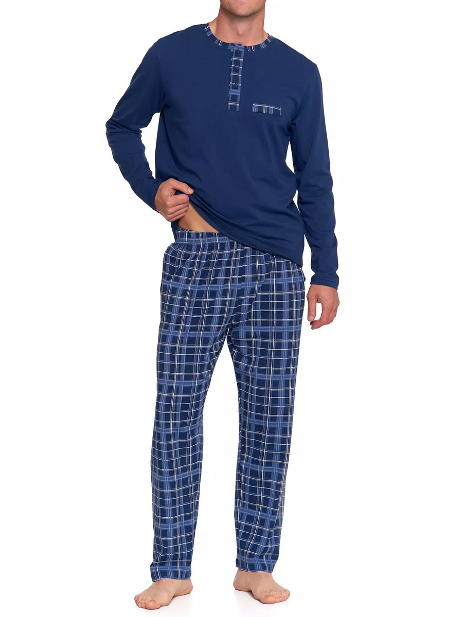 Pyjama aus Baumwolle mit langen Ärmeln für Männer