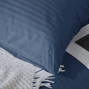 Față de pernă Damasc Albastru închis