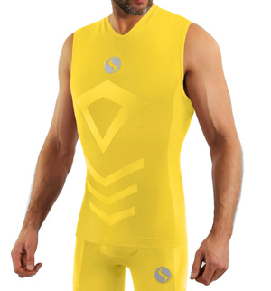Ärmelloses Herrenhemd Thermo Active Gelb