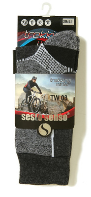 Wollsocken Trekking Winter Grau Mehrfarbig