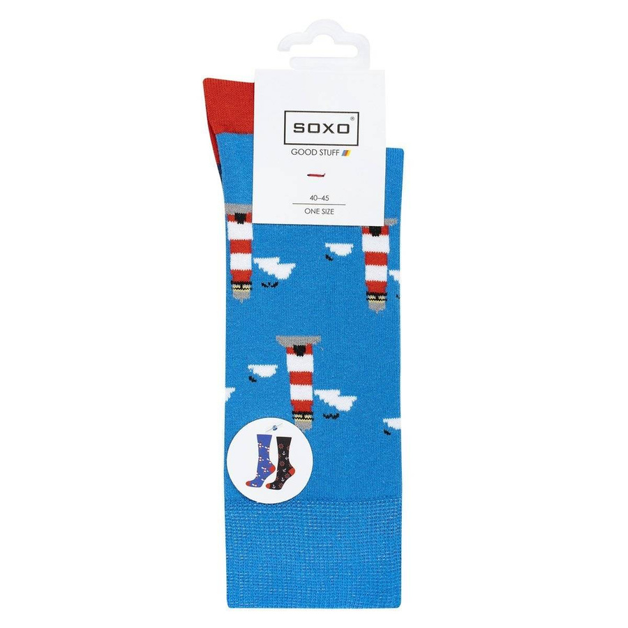 SOXO GOOD STUFF Herren Socken bunt nicht zum Leuchtturm passen 