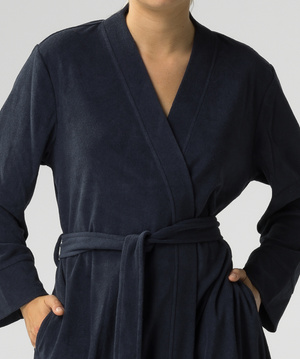 Damen Bademantel Serie Blau