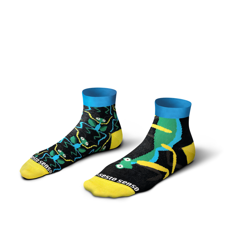 Kolorowe śmieszne ZAKOSTKI SKARPETY FINEST Sesto Senso