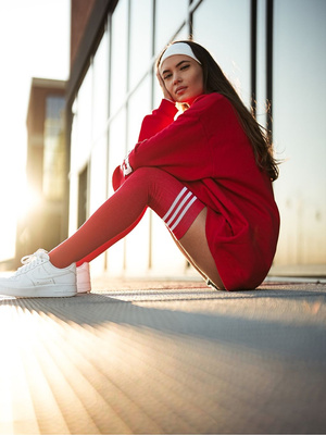 Gestreifte Socken aus gerippter Baumwolle