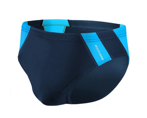 Sesto Senso Herren Bade-Slips – Schnelltrocknend, Komfortabel, Poliamid-Elastan Material, Ideal für Schwimmbad und Strand, Kontrastfarbener Bund, Farbe: Blau, Modell: BD447