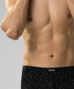 Herren-Boxershorts Serie 3mh-196 Grün und Schwarz