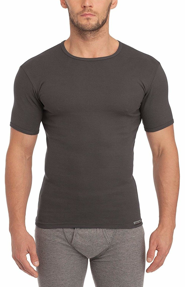 Sesto Senso Herren T-Shirt Art. 112 – Klassisches Baumwollshirt, Weich & Atmungsaktiv, Kurzer Ärmel, Perfekte Passform, Alltag & Freizeit, Grau, 100% Baumwolle