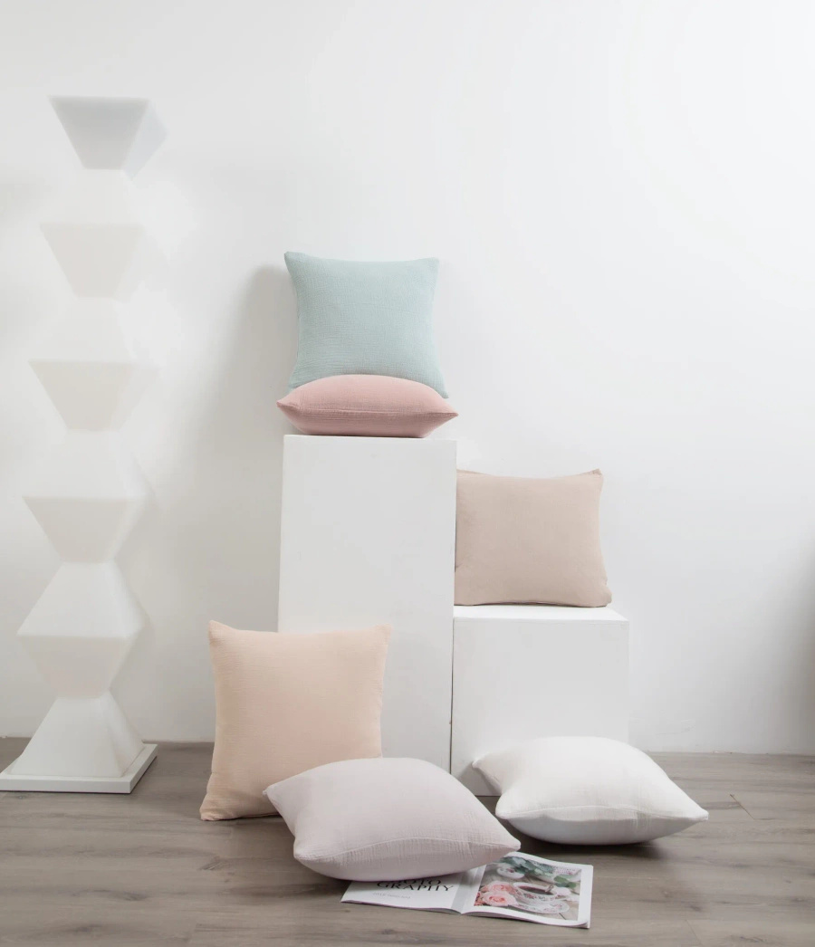 Cushion Cover 40x40 Muslin White