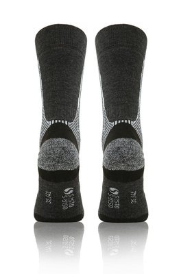 Sesto Senso Trekking Winter Wollsocken – Warme, Atmungsaktive Trekking-Socken mit Verstärkungen, Antibakteriell, Für Herren und Damen, Grau/Mehrfarbig, Ideal für Herbst/Winter Outdoor-Aktivitäten und Sport