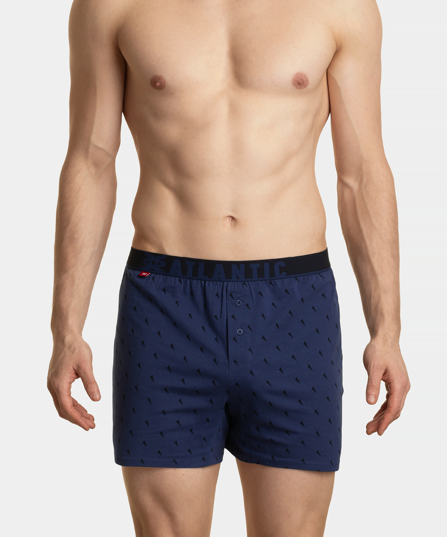 Herren-Boxershorts Serie 2MBX-035 Dunkelblau und Blau