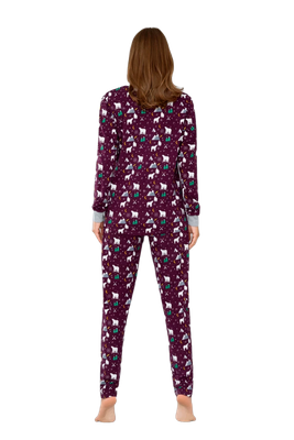 Pijamă de damă Ava Roșu de Crăciun