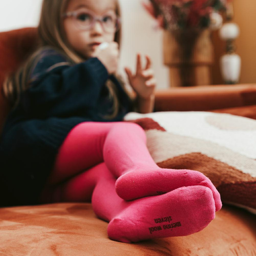 Rajstopki z wełny merino art. 130 TP003 bordowy