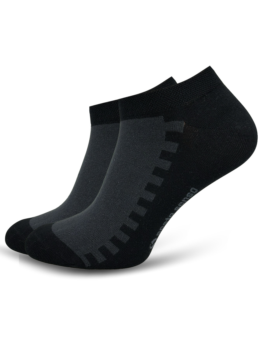 Sneakersocken Serie P73 Grau, Schwarz