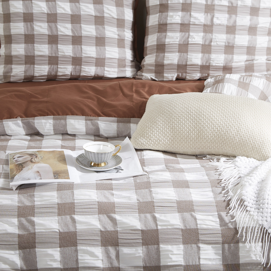 Lenjerie de pat Creasy Check Maro