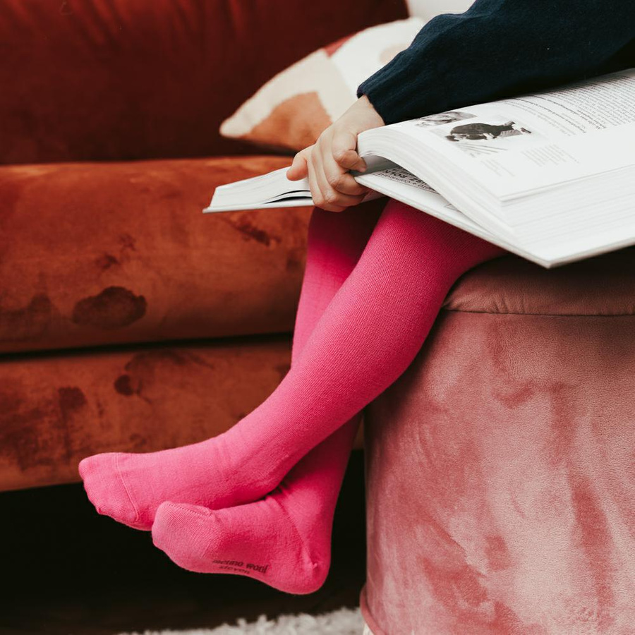 Rajstopki z wełny merino art. 130 TP003 bordowy