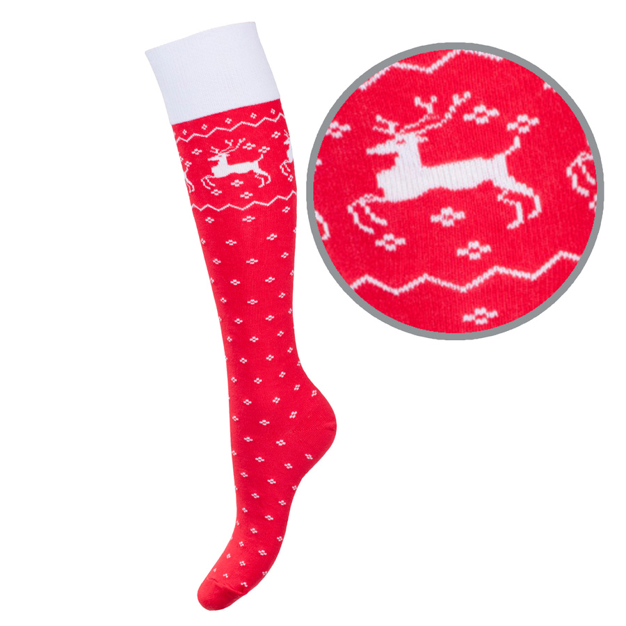 Podkolanówki BAWEŁNIANE Świąteczne Milena