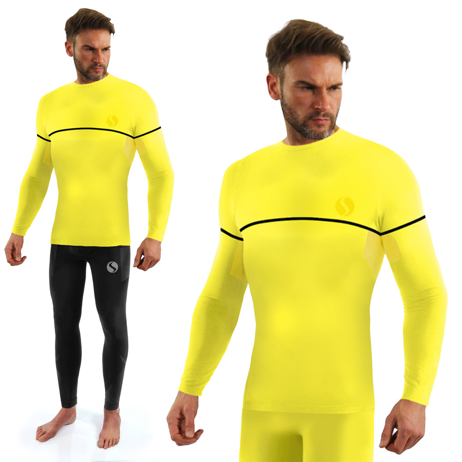 Langarmshirt Dryarn Gelb