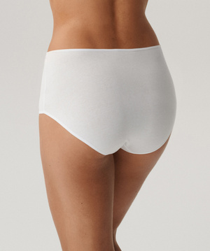 Damen Slips Maxi Serie 3BLP-585 Beige/Schwarz/Weiß