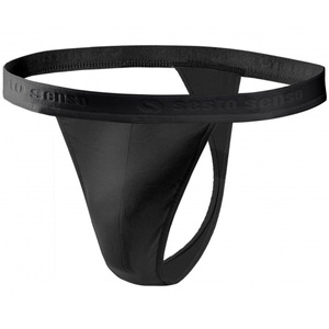 Sesto Senso Herren String Tanga Set – Komfortable Baumwollunterwäsche, Anatomic Design, Flache Nähte, 3er Pack, Grau/Schwarz/Blau, Ideal für den Alltag, 95% Baumwolle, 5% Elasthan