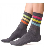 Sportliche gestreifte Socken für Damen/Herren Mehr Mode