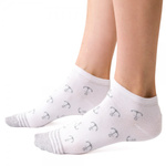 Sneakersocken Marine Grau und Weiß