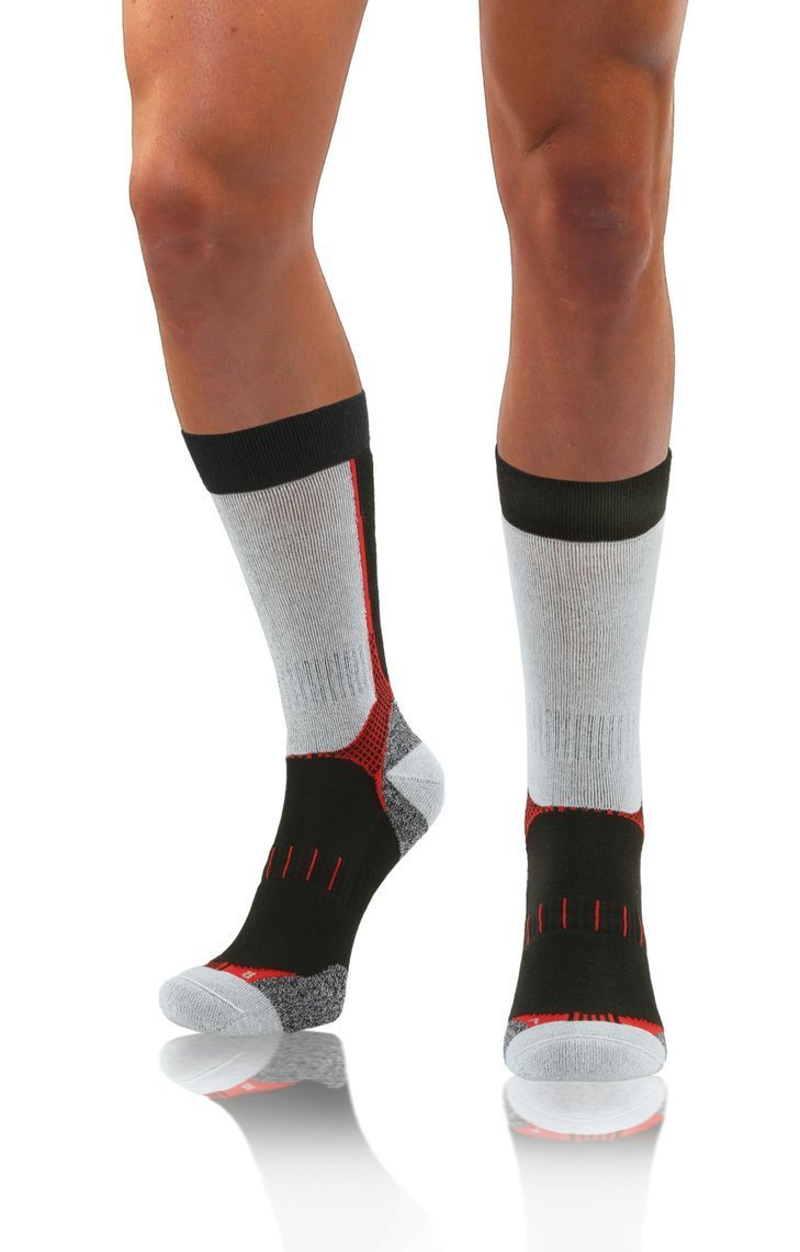 Sesto Senso Trekking Winter Wollsocken – Warme, Atmungsaktive Trekking-Socken mit Verstärkungen, Antibakteriell, Für Herren und Damen, Grau/Mehrfarbig, Ideal für Herbst/Winter Outdoor-Aktivitäten und Sport