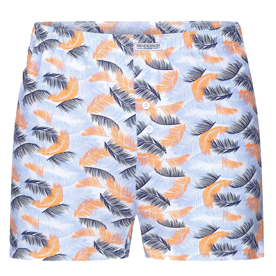 Henderson Herren Boxershorts Classic – 100% Baumwolle, Komfortabler Schnitt, Elastischer Bund, Knopfleiste, Geometrisches Muster, Vielseitige Farben, Herbst/Winter Kollektion, Grau, Größe: K318, 4er Pack