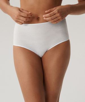 Damen Slips Maxi Serie 3BLP-585 Beige/Schwarz/Weiß