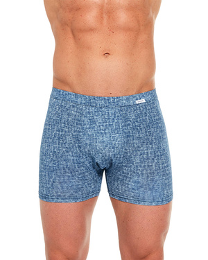 Herren-Boxershorts Authentic 220 blau melange Cornette