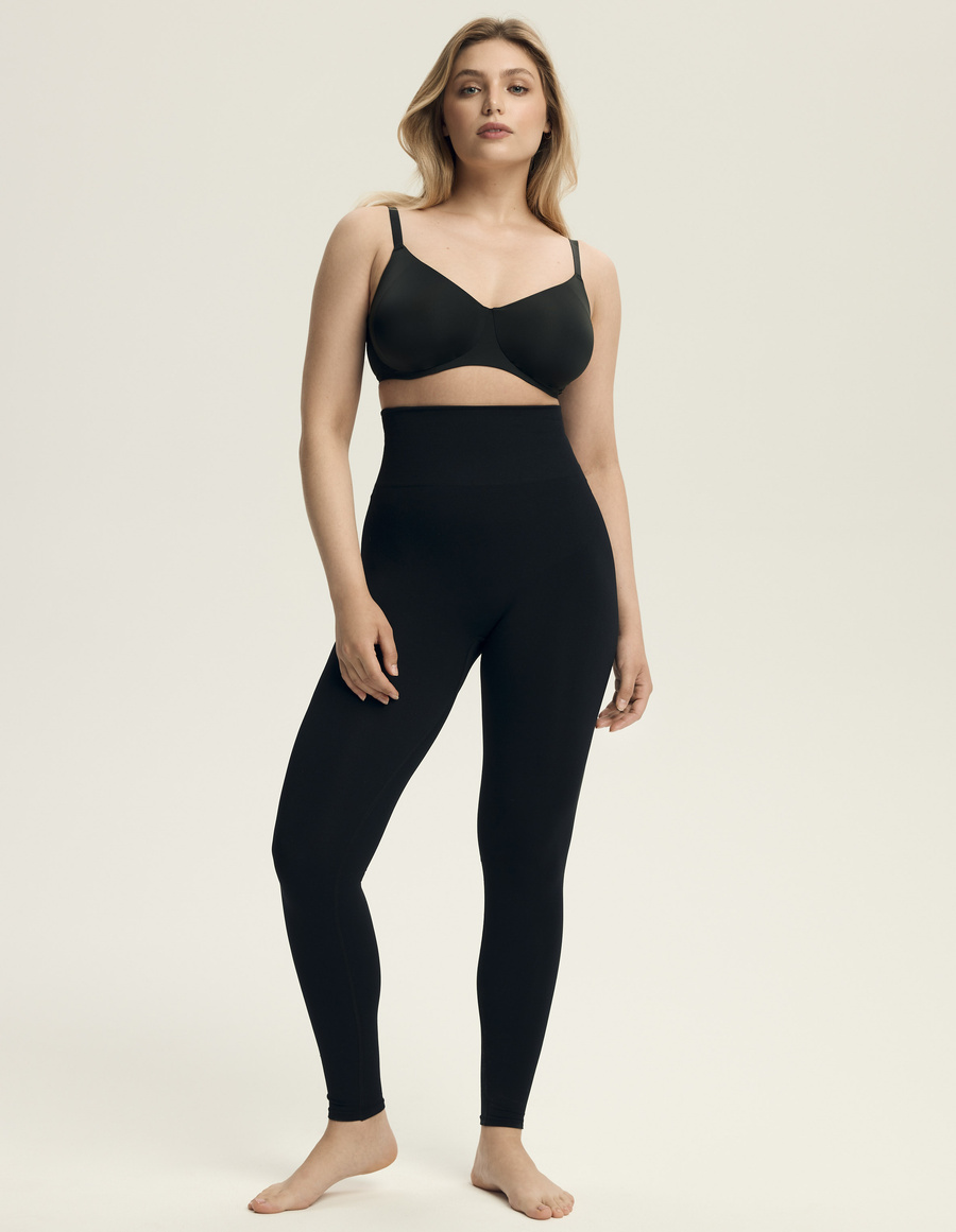 Shrinky Modeling Leggings Schwarz