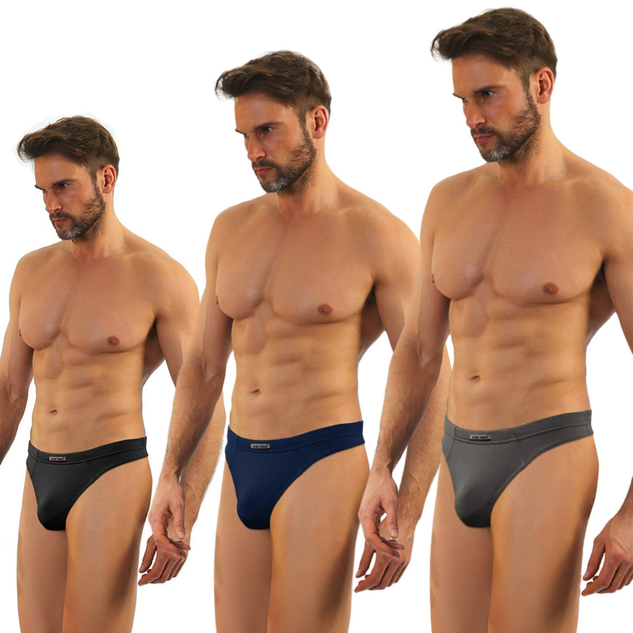 3x Stringi męskie z delikatnego MICROMODALU COMIX Sesto Senso