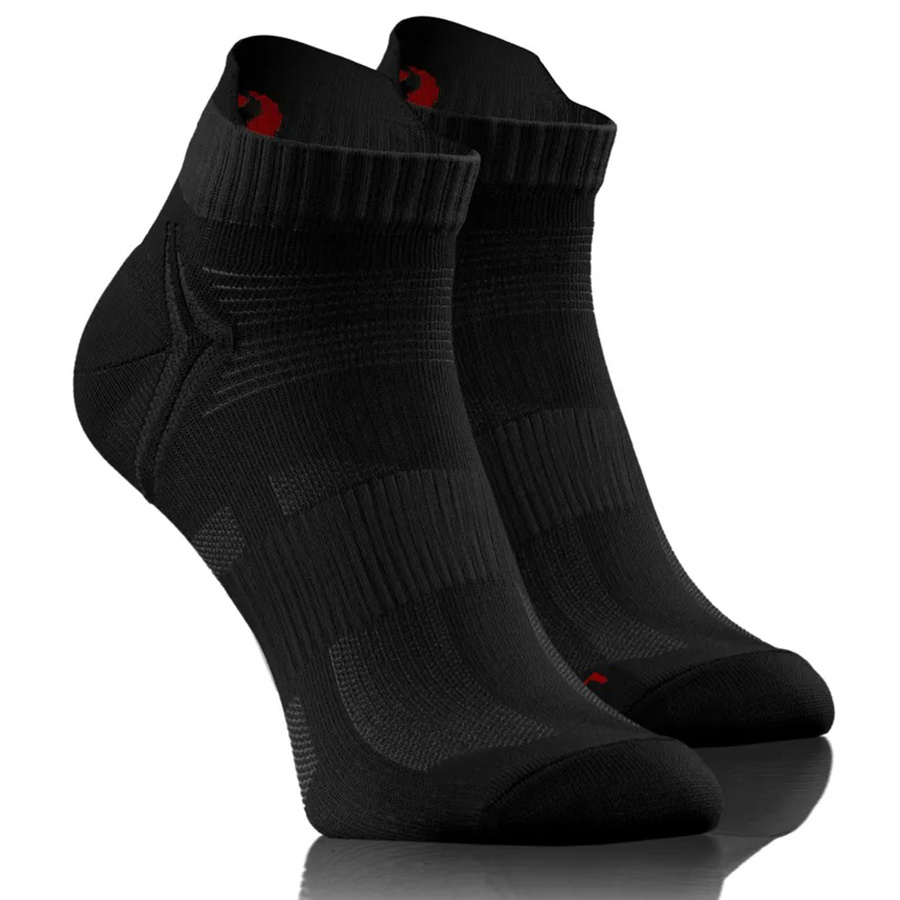 Sesto Senso Herren Sport Socken SKB08 – Atmungsaktive, Nahtlose Poliamid-Socken, Thermoregulierend, Elastisch, Ideal für Laufen, Fitness, Nordic Walking, Schwarz, Nicht drückend, Hergestellt in Polen