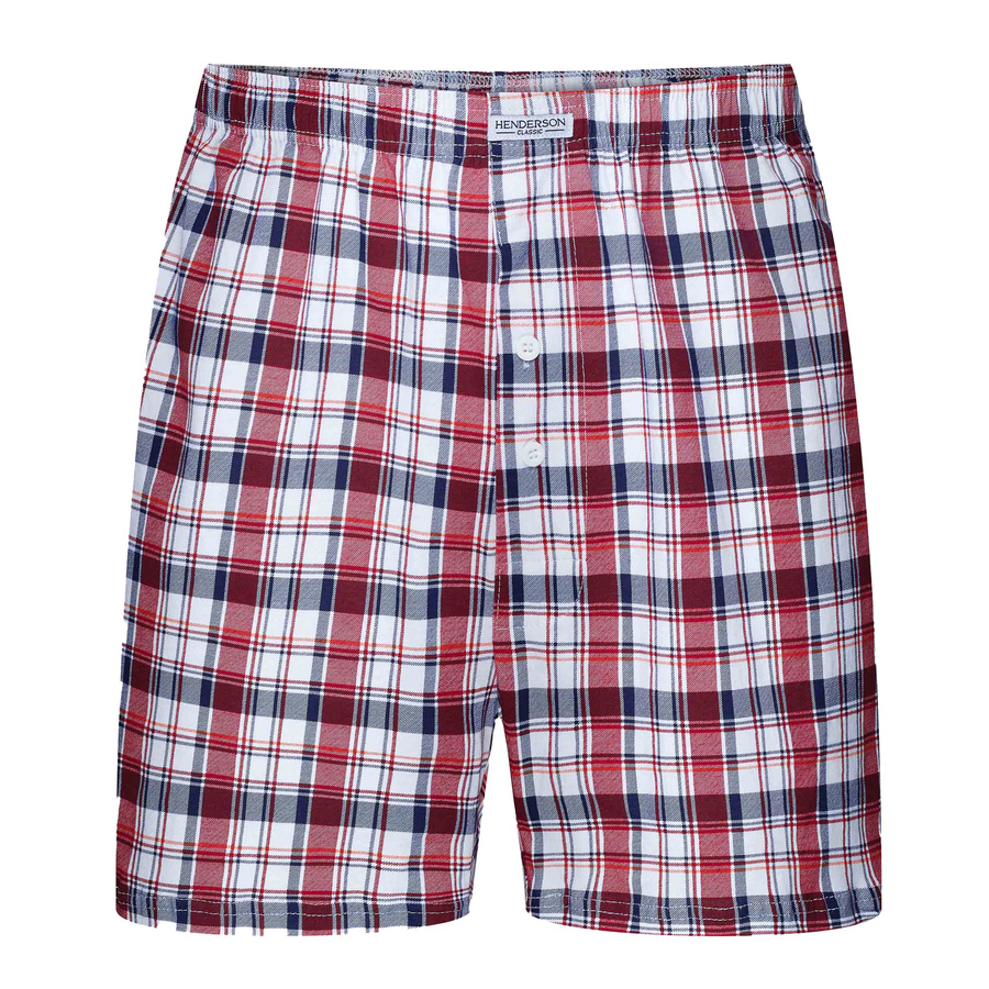 Henderson Herren Boxershorts Classic – 100% Baumwolle, Komfortabler Schnitt, Elastischer Bund, Knopfleiste, Geometrisches Muster, Vielseitige Farben, Herbst/Winter Kollektion, Grau, Größe: K318, 4er Pack