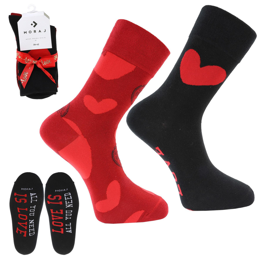 Valentine's Day Men's Cotton Multicolor Socks