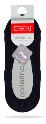 stopki BALLERINKI bawełniane z silikonem na pięcie 491 Milena 