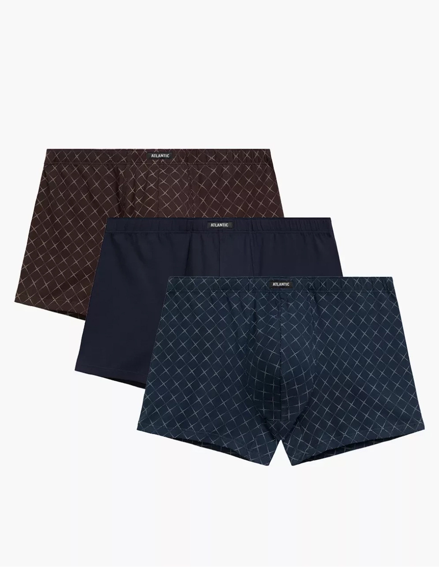 Herren-Boxershorts Serie 3mh-216 Braun/Marineblau