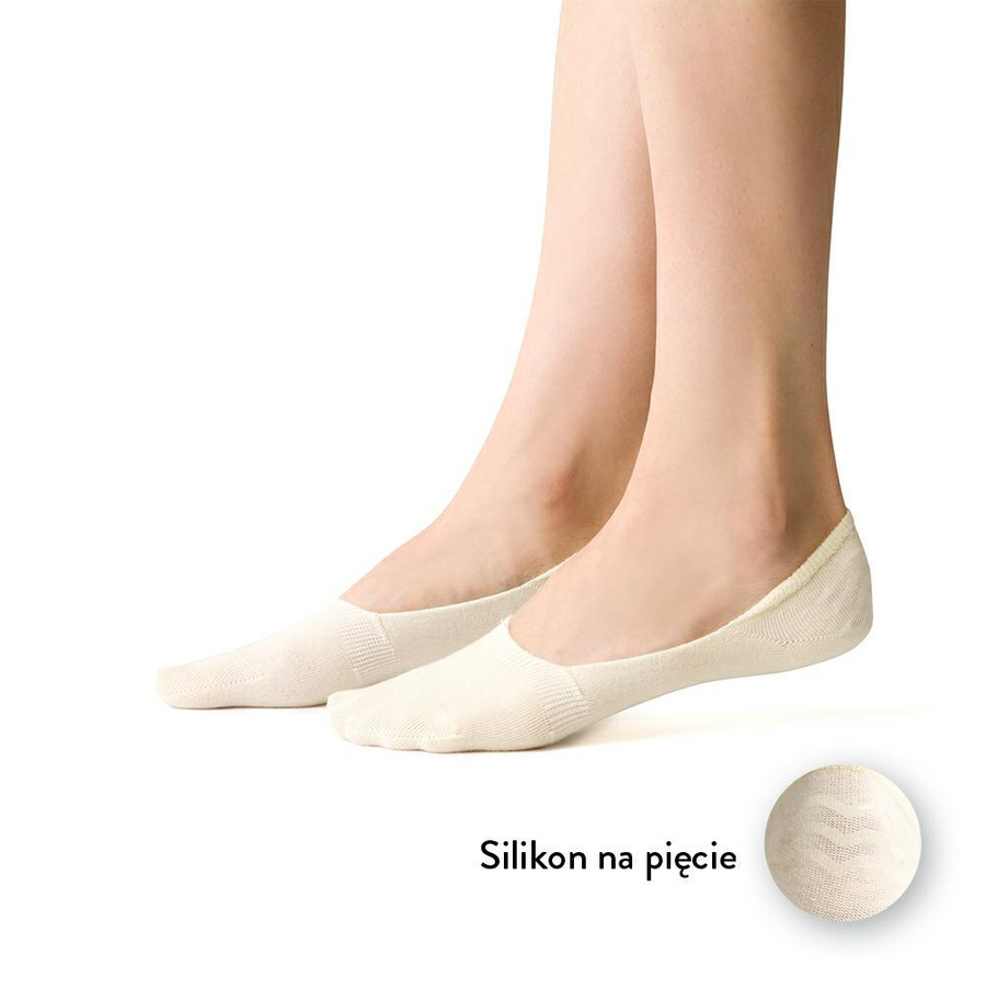 Stopki baleriny bawełniane z silikonem art. 058 Steven
