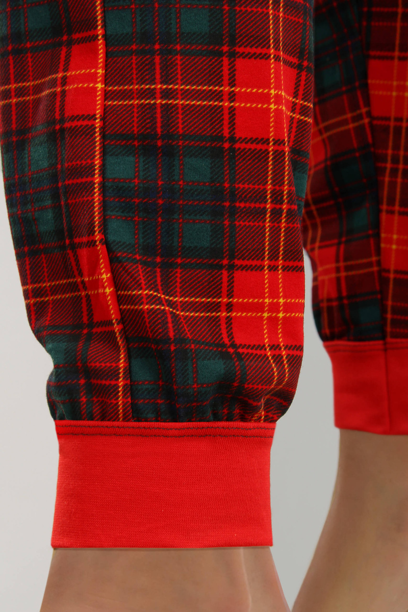 Bawełniana Świąteczna Piżama Damska Skrzaty Sesto Senso