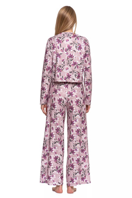 Damenpyjamas mit langen Ärmeln und weiten Beinen