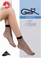 Frauen Kabarett Socken große Masche TAN02 Gatta