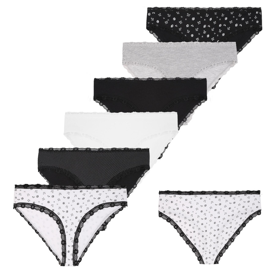 Figi damskie bikini z koronk? S-XL 6-pak