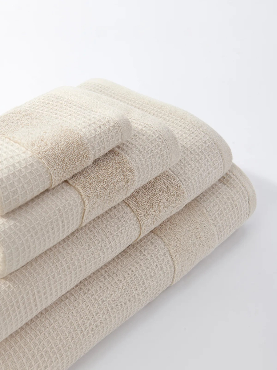 Towel Waffle Checky Beige
