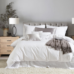 Bettwäsche Damast Weiß