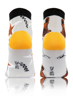 Sesto Senso Skarpetki Bunt Baumwolle – Modische Kurzsocken mit Bulldoggenmuster, Atmungsaktiv, Komfortabel, Für Männer und Frauen, Vielseitig, Mehrfarbig, Ideal für Alltag und Elegante Outfits