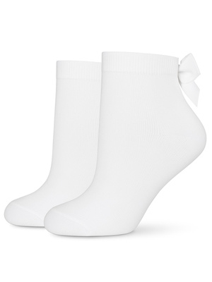 Damensocken mit Ripsbandschleife, Farbe Schwarz, Größe 37-41