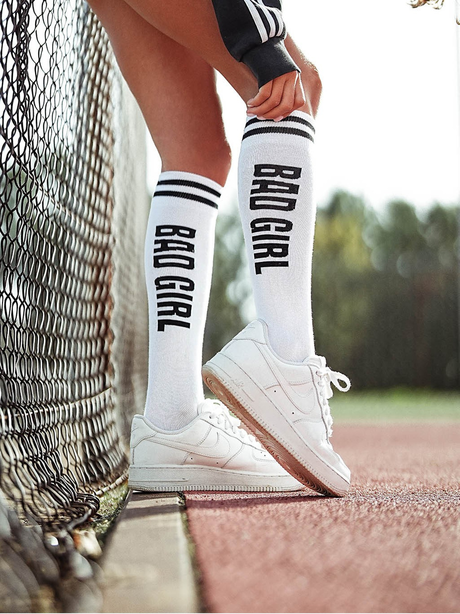 Șosete până la genunchi Seria 248 Albe