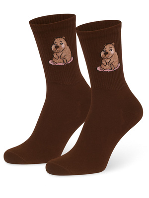 Women's Sitting Capybara Socks 0200