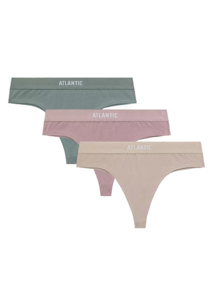 Damen-Strings 3CLP-013 Gelb/Beige/Grün/Rosa