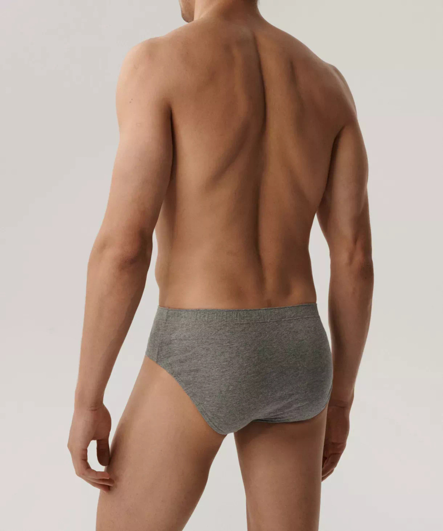 Herrenslips Serie 3BMP-006 Grau/Schwarz/Weiß