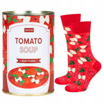 Bunte SOXO GOOD STUFF Tomatensuppensocken aus Baumwolle in Dosen für Sie für Ihn Unisex